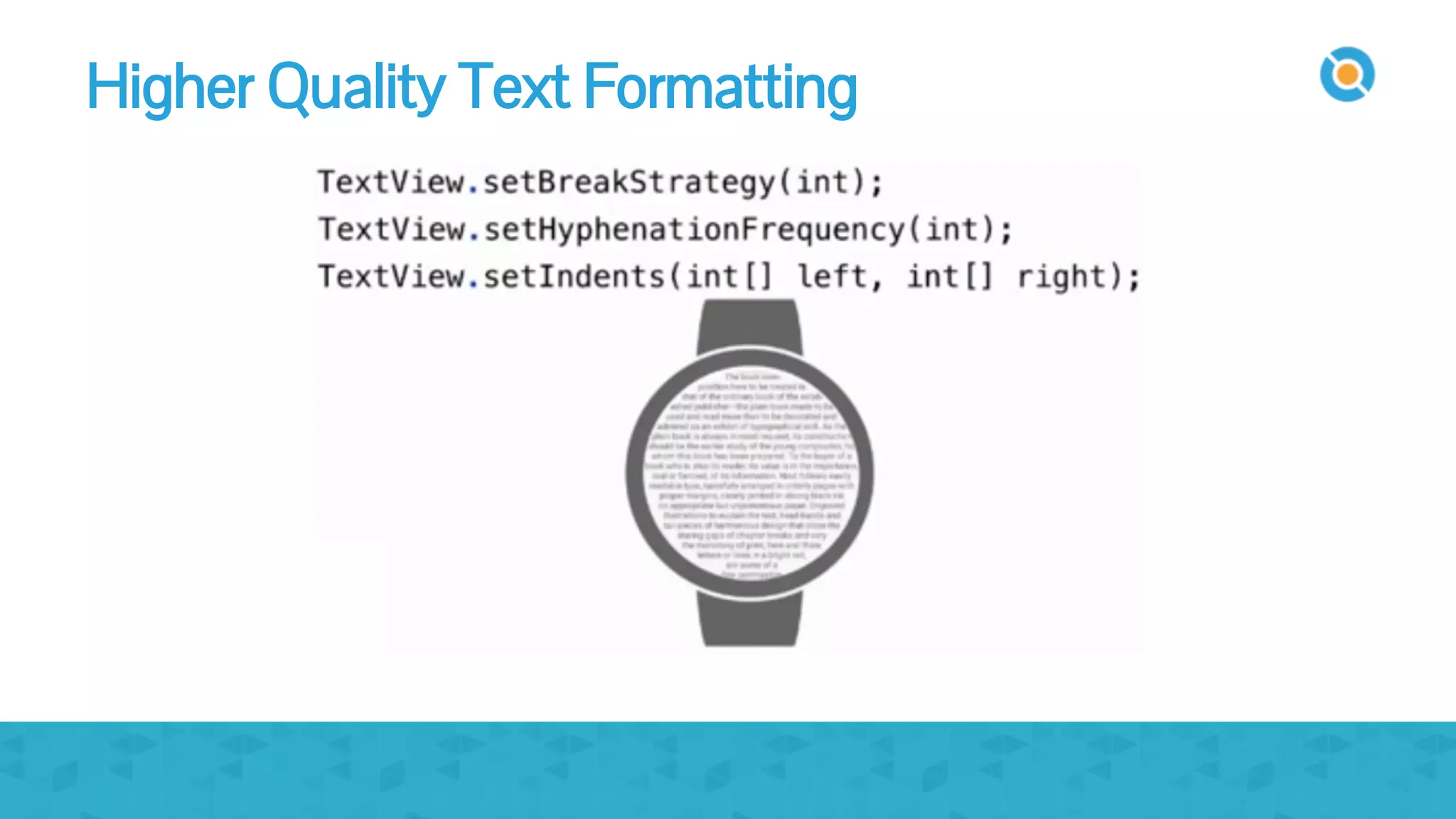 Higher Quality Text Formatting
 