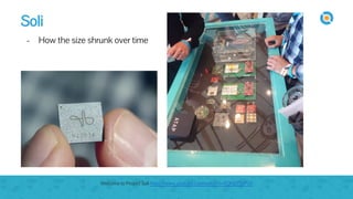 Soli
- How the size shrunk over time
Welcome to Project Soli https://www.youtube.com/watch?v=0QNiZfSsPc0
 