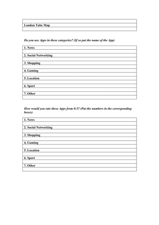 Apps questionnaire | PDF