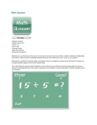 Math Quizzer
 
