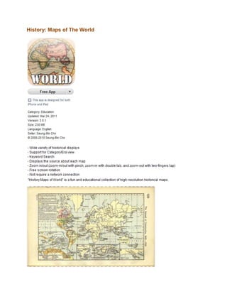 History: Maps of The World
 