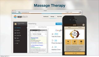 Massage Therapy
Monday, April 29, 13
 