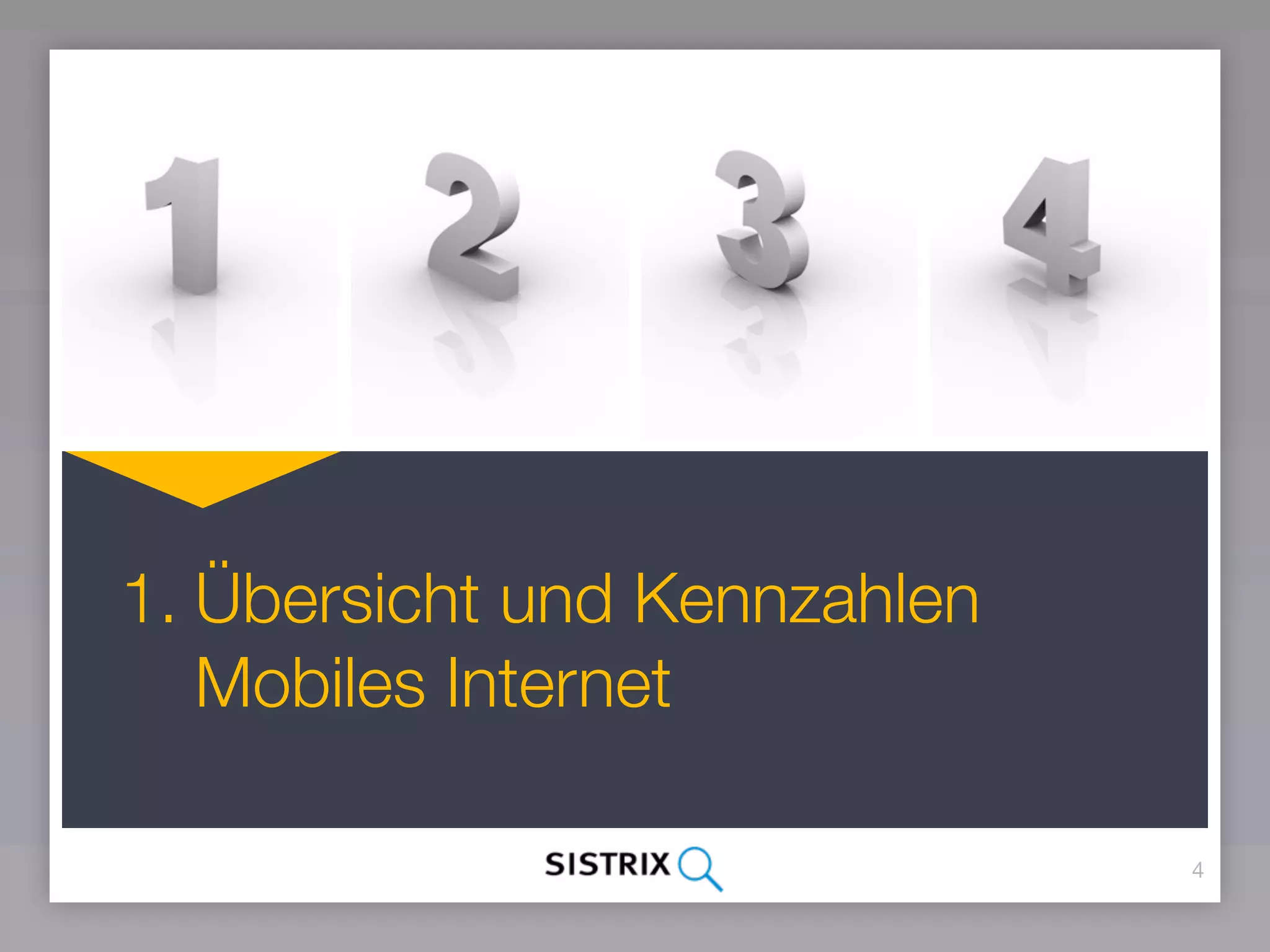 1. Übersicht und Kennzahlen
   Mobiles Internet

                              4
 