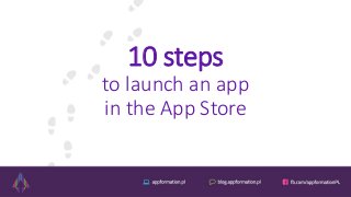 10 steps
to launch an app
in the App Store
 