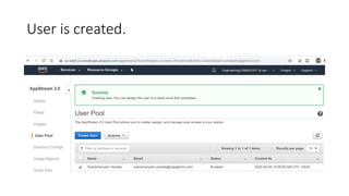 User is created.
 