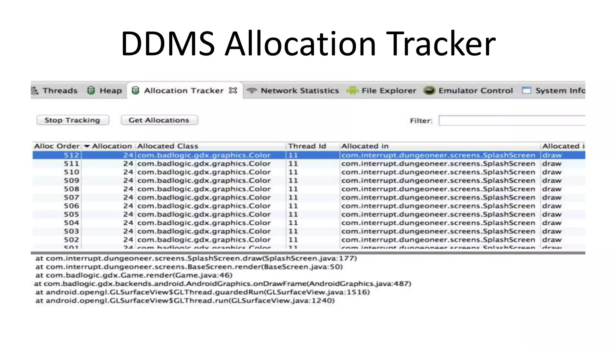 DDMS Allocation Tracker

 