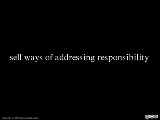 sell ways of addressing responsibility




Copyright (c) 2012 CommonsWare, LLC
 