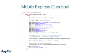 Mobile Express Checkout
 