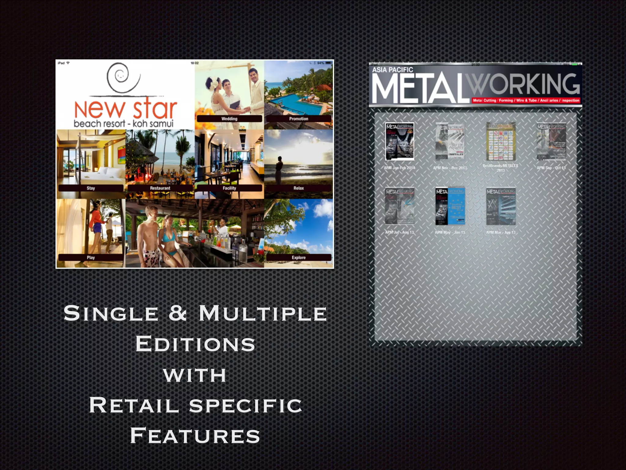Single & Multiple
Editions
with
Retail specific
Features
 