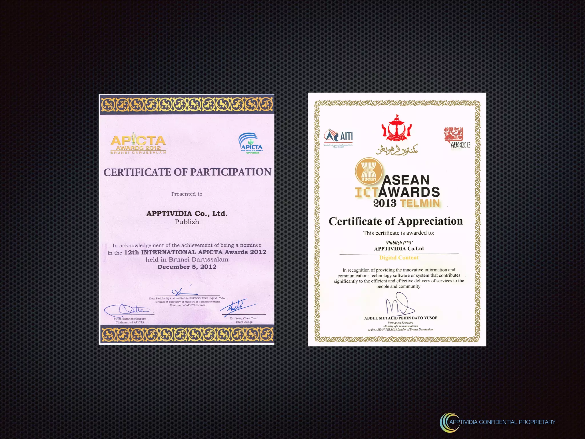 APPTIVIDIA CONFIDENTIAL PROPRIETARY
 