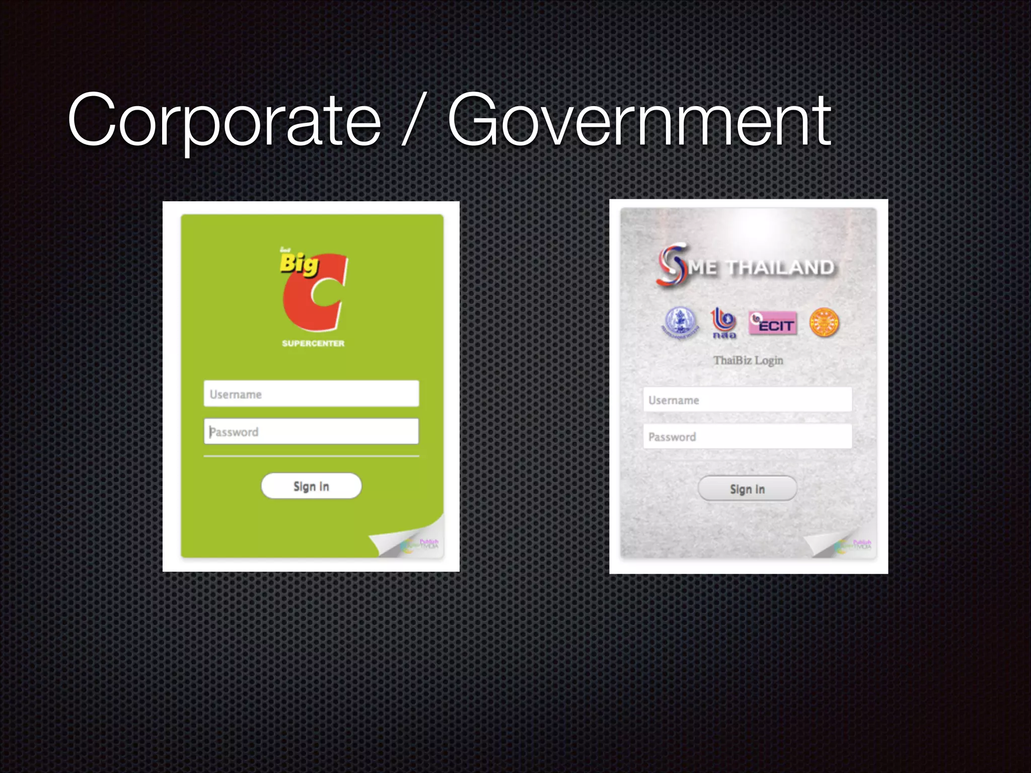 Corporate / Government	
 