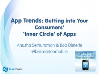 App Trends: Getting into Your
         Consumers’
    ‘Inner Circle’ of Apps
 