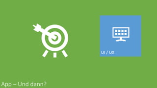 App – Und dann?
UI / UX
 