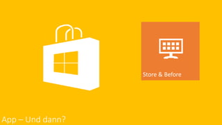 App – Und dann?
Store & Before
 