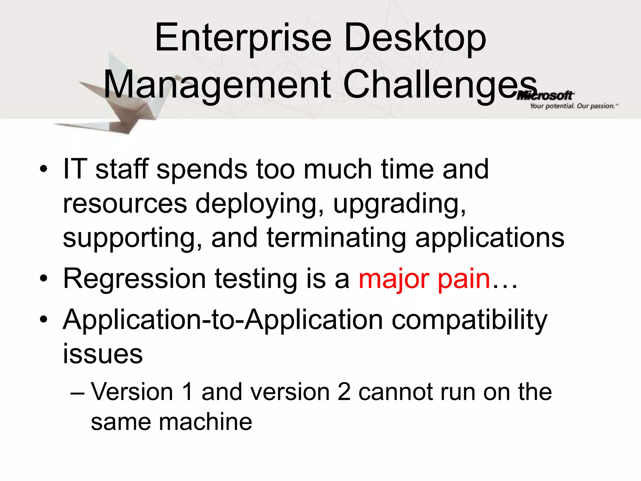 PC Architecture ComparisonMicrosoft Vision – PC Architecture (2007 + beyond) Traditional PC Architecture