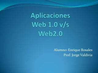Alumno: Enrique Rosales
     Prof: Jorge Valdivia
 