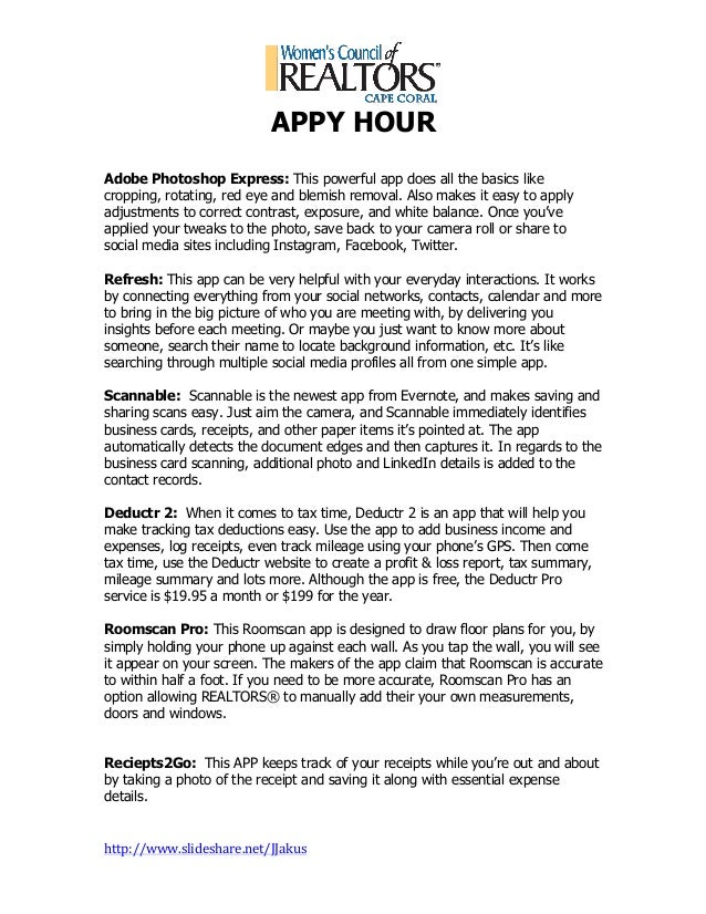 Wcr Appy Hour
