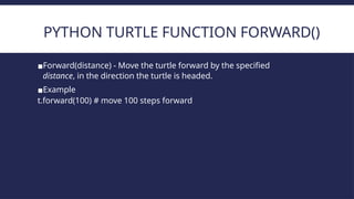 Comprehensive Introduction to Python Turtle Graphics and Programming ...