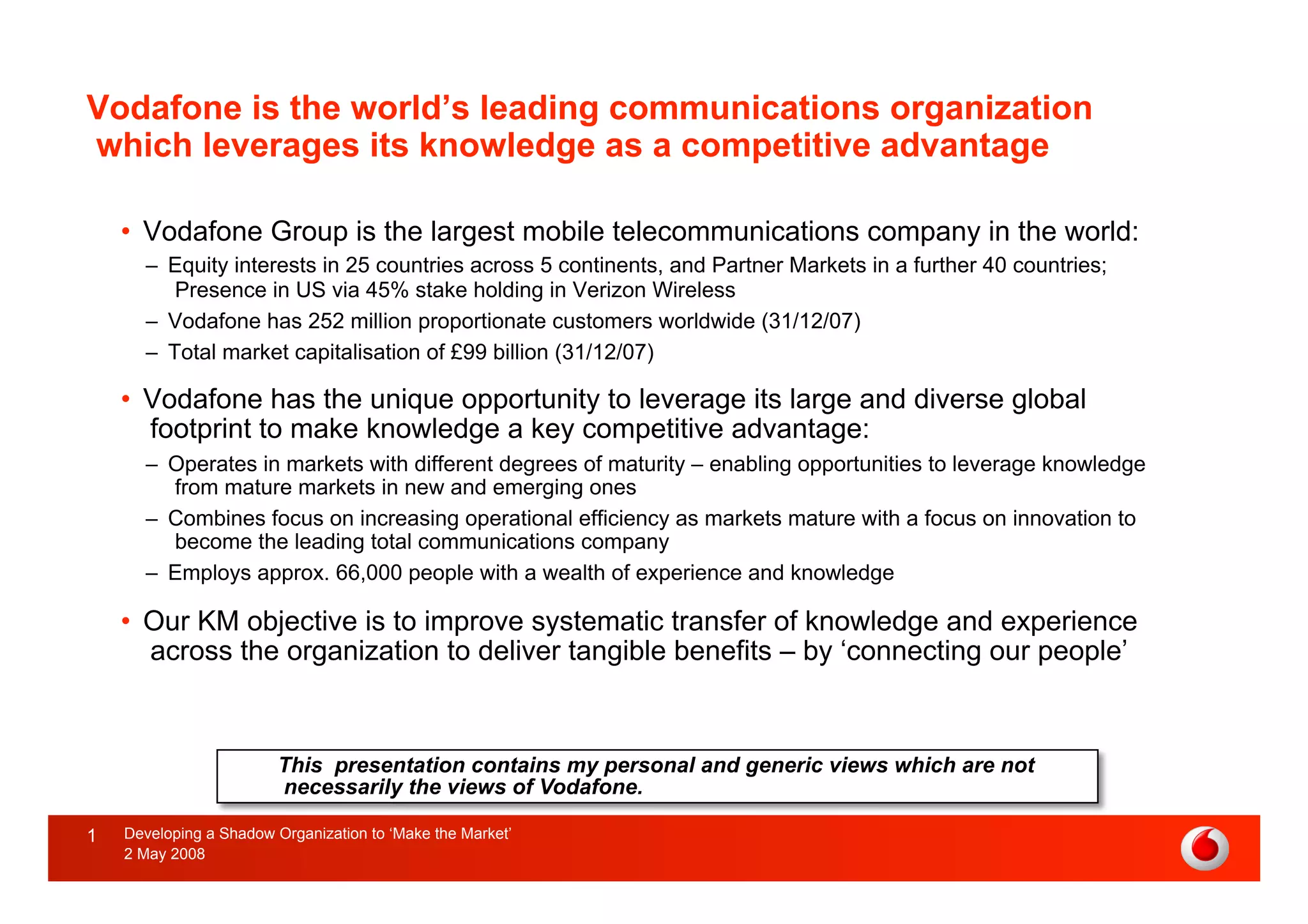 APQC, Developing a Shadow Organisation to Make the Market for Knowledge