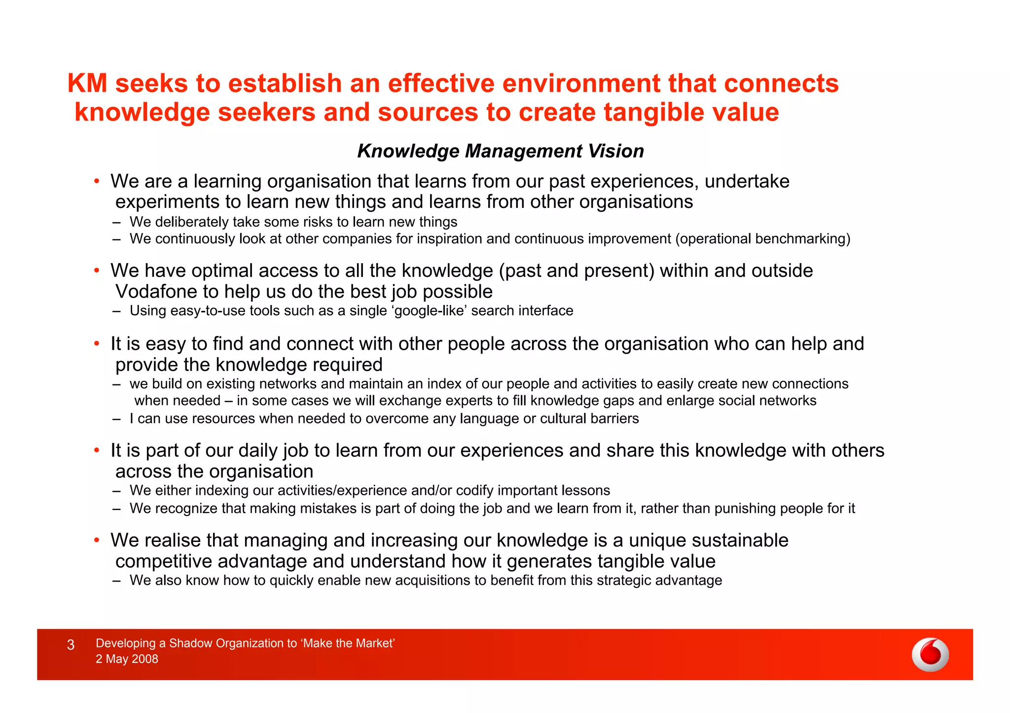 APQC, Developing a Shadow Organisation to Make the Market for Knowledge