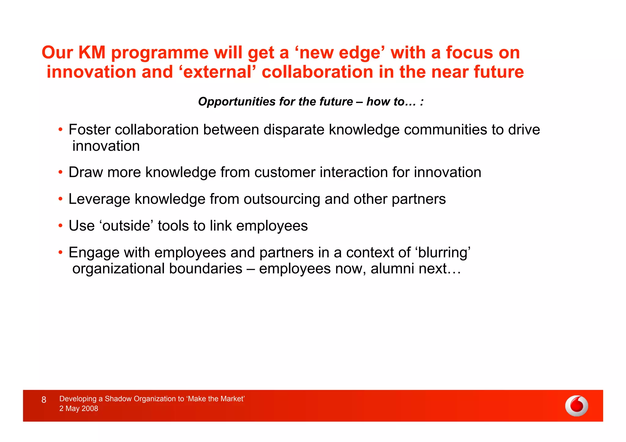 APQC, Developing a Shadow Organisation to Make the Market for Knowledge