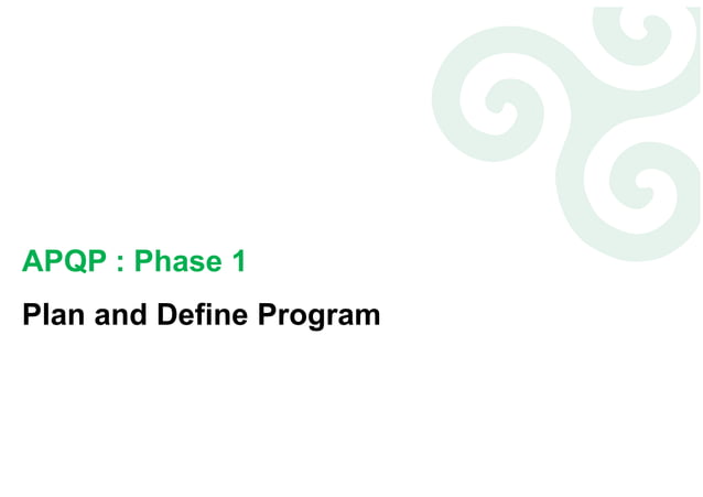 APQP: Advanced Product/Project Quality Planning | PDF