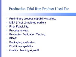 APQP-PPAP[1].ppt for engineering products | PPT