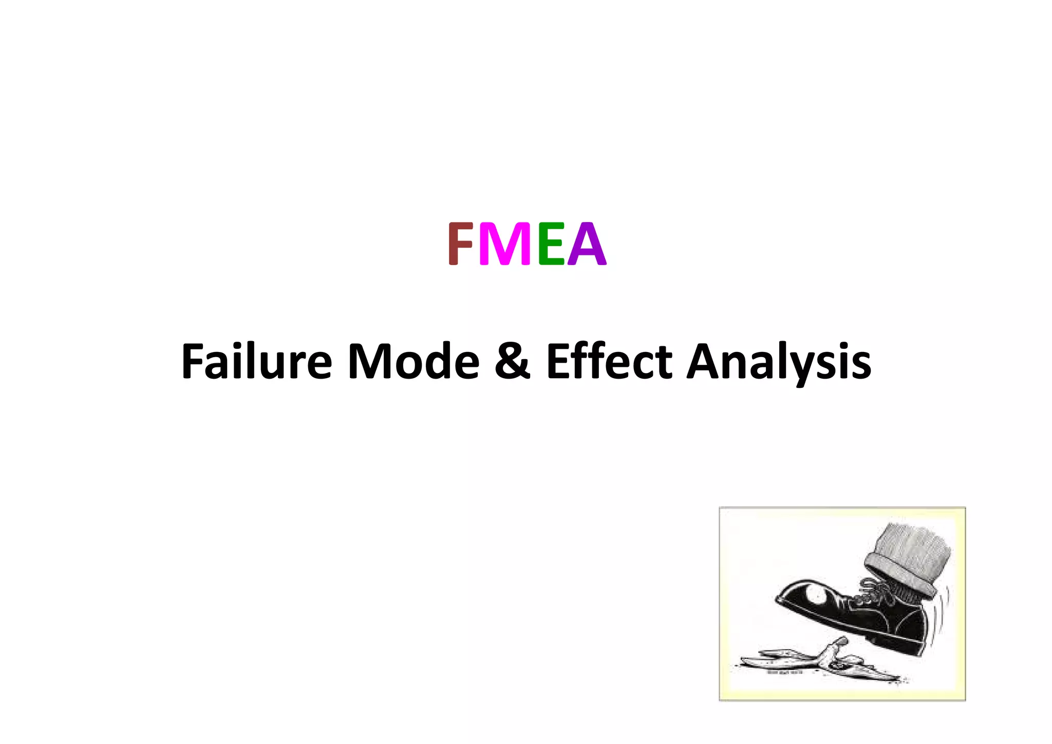FMEA
Failure Mode & Effect Analysis
 