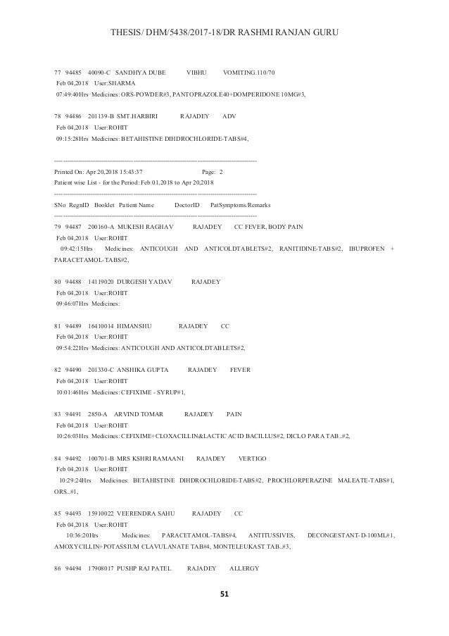 DIPLOMA HOSPITAL MANAGEMENT THESIS (NIHFW,NEW DELHI)