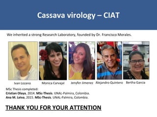 Unraveling Virus Complexes in Plants/ CIAT APR 2015