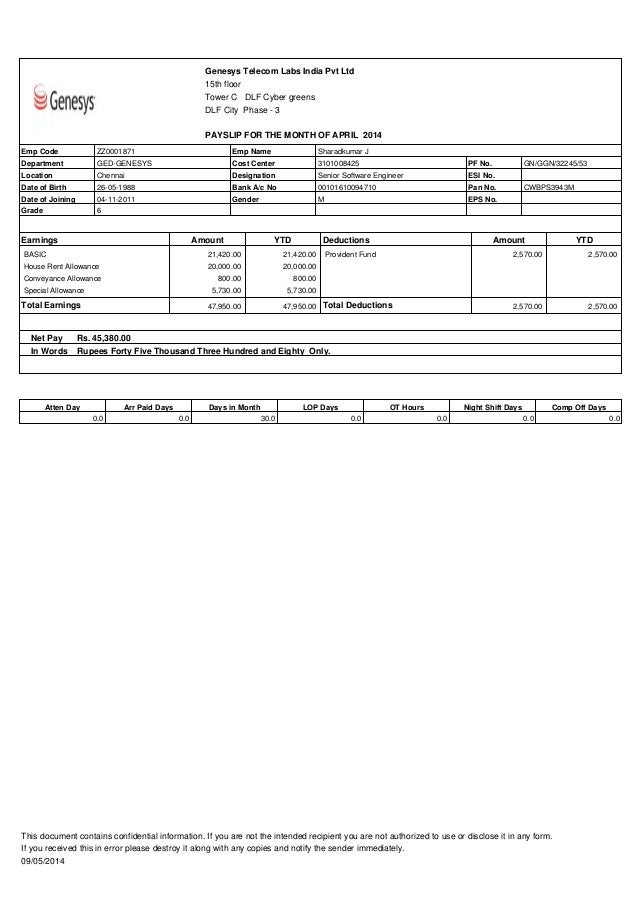 april salary slip payslip Apr