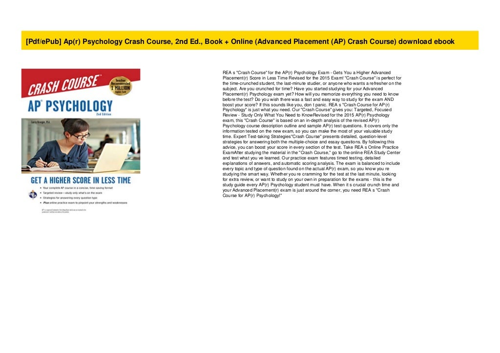[Pdf/ePub] Ap(r) Psychology Crash Course, 2nd Ed., Book + Online (Adv…