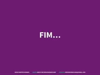 DIEGO MARTIM MORAES SOBRE ABOUT.ME/DIEGOMORAES1988 CONTATO DIEGOMORAES1988@GMAIL.COM
FIM…
 