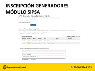 INSCRIPCIÓN GENERADORES
MÓDULO SIPSA
 
