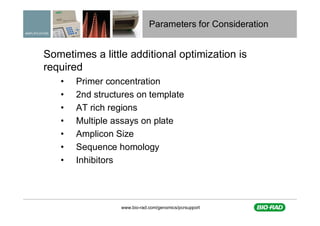 A practical approach to assay design for qPCR | PDF