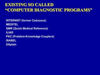 A Practical Computer Program That Diagnoses Diseases In Actual Patients