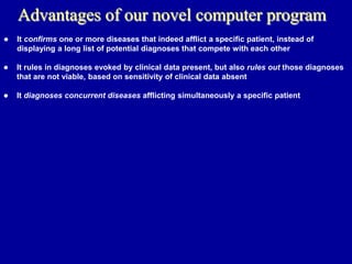 A Practical Computer Program That Diagnoses Diseases In Actual Patients