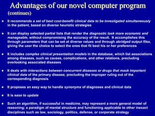 A Practical Computer Program That Diagnoses Diseases In Actual Patients