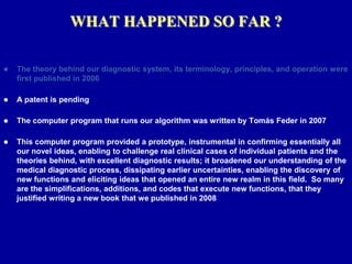 A Practical Computer Program That Diagnoses Diseases In Actual Patients