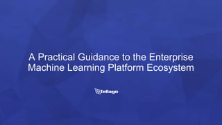 A Practical Guidance to the Enterprise
Machine Learning Platform Ecosystem
 