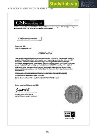 152
A PRACTICAL GUIDE FOR TRANSLATORS
 