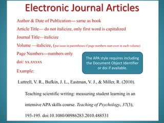 A practical guide to apa style updated | PPT