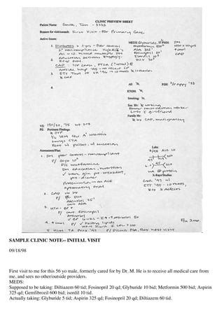 Clinical Encounter Note.pdf A practical guide to clinical medicine | PDF