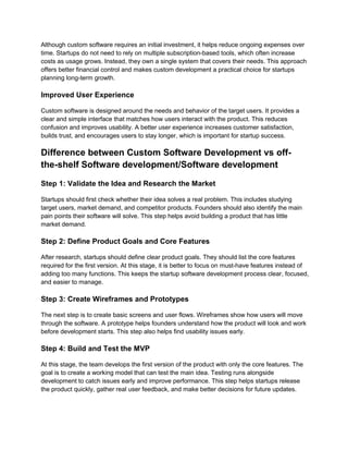 Complete Guide to Custom Software Development for Startups | PDF