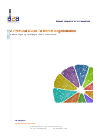 A Practical Guide to Market Segmentation | DOC