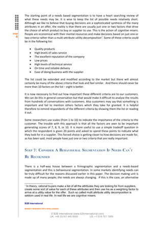 A Practical Guide to Market Segmentation | DOC