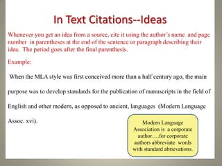 Language Cit Examples A Practical Guide To MLA Style | PDF