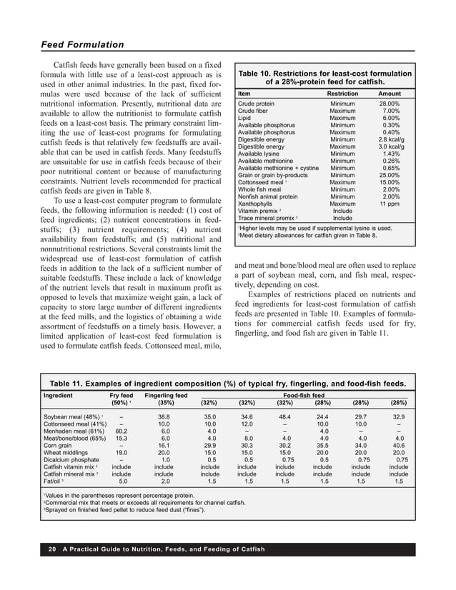 A practical guide to nutrition,feeds and feeding of catfish