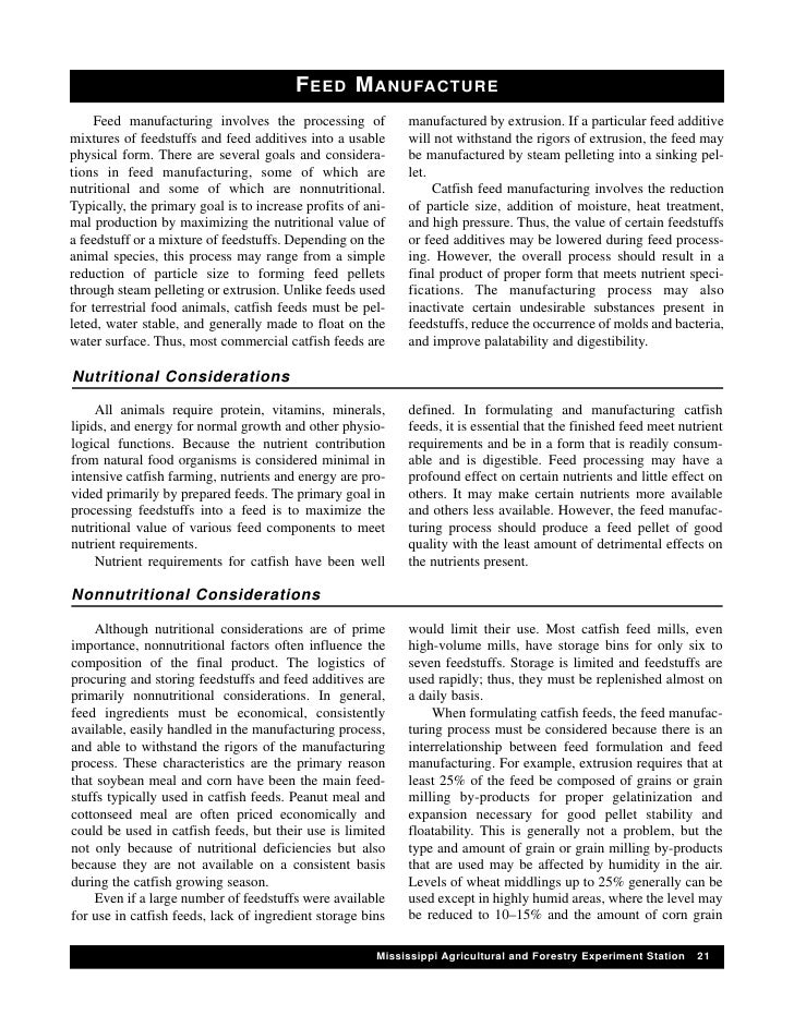 A practical guide to nutrition,feeds and feeding of catfish