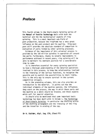 W.klein;A practical guide to ring spinning